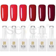 SEVEN STROKES By Bolt Bee 6 Pcs 15Ml Gel Nail Polish Glitter Finish