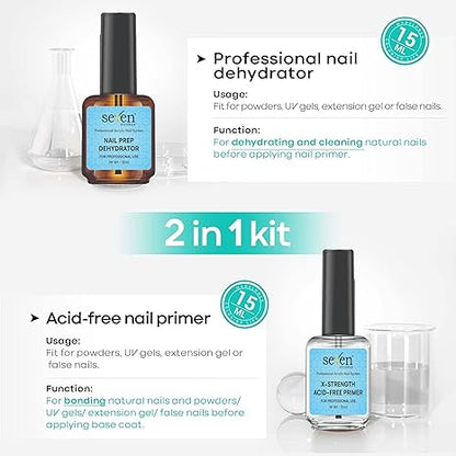 Professional Natural Nail Prep Dehydrate and Acid-Free Primer