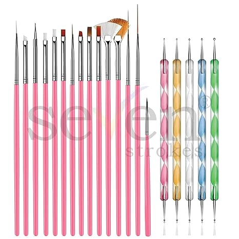 Nail Art Brushes, Nail Art Design Painting and Drawing UV Polish Brush Tool Kit