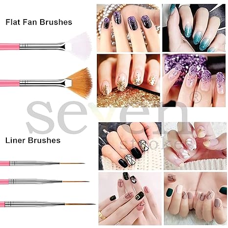 Nail Art Brushes, Nail Art Design Painting and Drawing UV Polish Brush Tool Kit