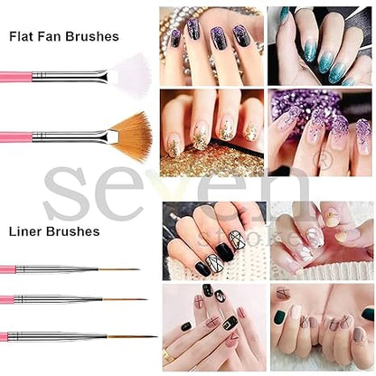 Nail Art Brushes, Nail Art Design Painting and Drawing UV Polish Brush Tool Kit