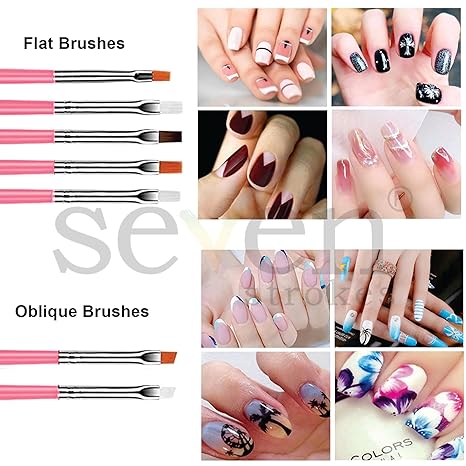 Nail Art Brushes, Nail Art Design Painting and Drawing UV Polish Brush Tool Kit