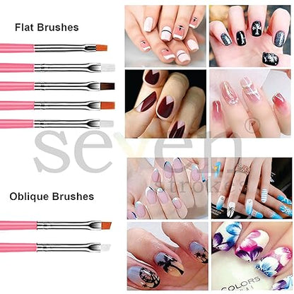 Nail Art Brushes, Nail Art Design Painting and Drawing UV Polish Brush Tool Kit